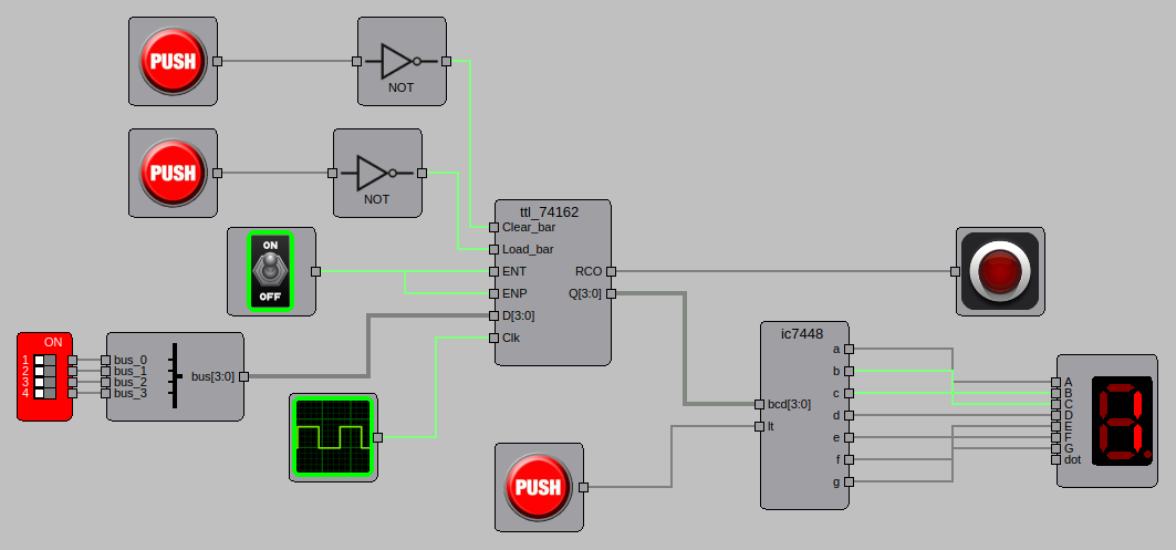 74162 counter circuit
