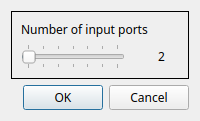 The settings dialog of the AND gate